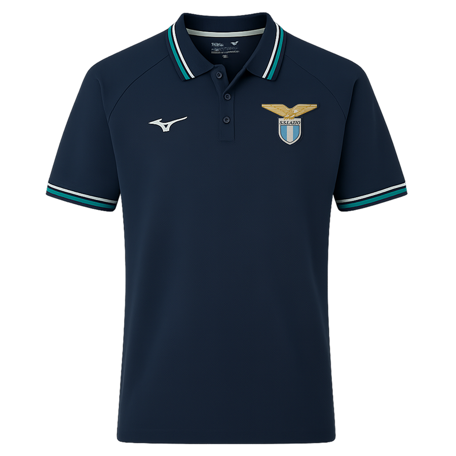 Mizuno S.S. Lazio Cotton Polo Navy